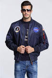 Men Bomber Flight Pilot Jacket Coat Thin Nasa Navy Flying Jacket Military Air Force Embroidery Baseball Uniform Army Green Black