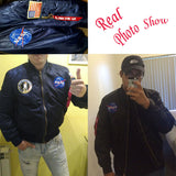 Men Bomber Flight Pilot Jacket Coat Thin Nasa Navy Flying Jacket Military Air Force Embroidery Baseball Uniform Army Green Black